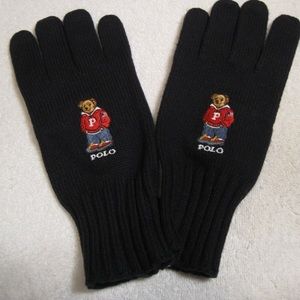 Embroidered Polo Ralph Bear Lauren Scarf Glove Set